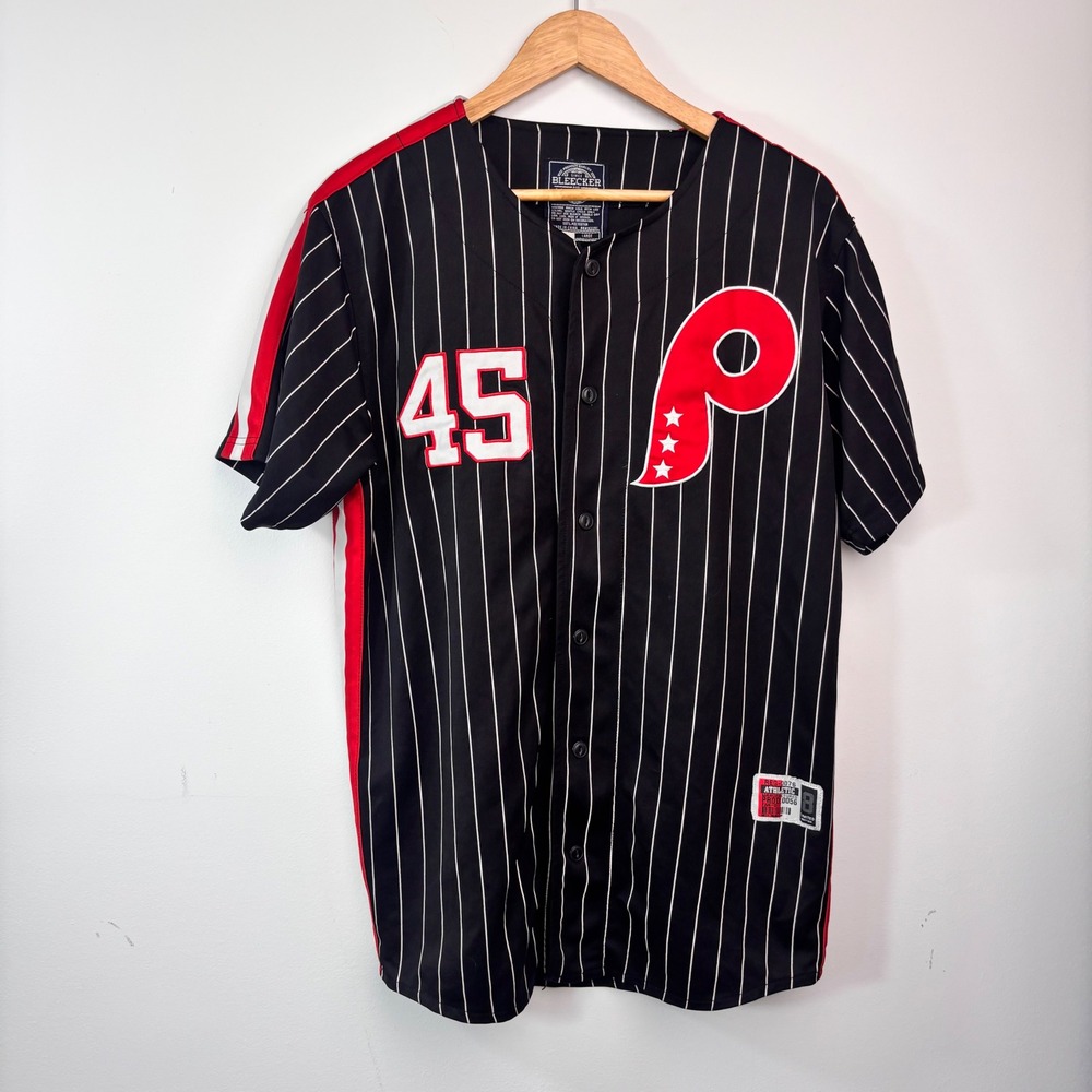 Bleecker & Mercer Hustlers 45 Baseball Jersey Size L Philadelphia Phillies Style
